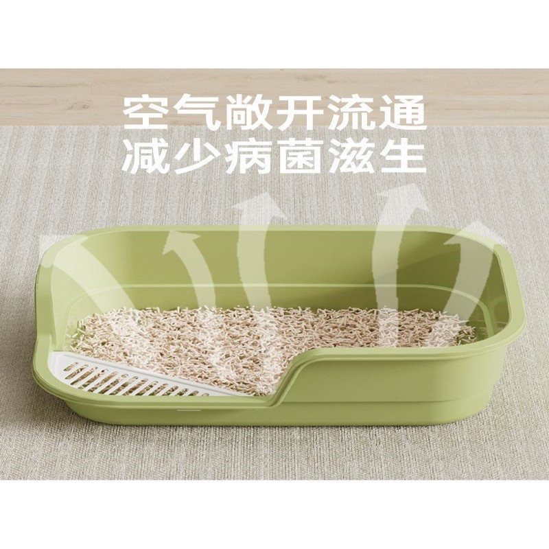 幼猫猫砂盆超大号防溅猫厕所巨无霸低入口奶猫屎盆宠物用品 - 图0