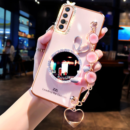 oppoReno3pro手机壳5G女款防摔PCRT00新品个性opopReno3全包边镜头元气版RENO3潮流网红PDCM00化妆镜PCLM50套 - 图1