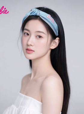 Barbie芭比正品发饰女牛仔发箍宽
