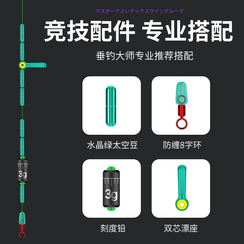 5米4线组成品主线鲢鳙鲫鱼正品台钓套装竞技大物鱼线钓鱼配件全套 - 图0