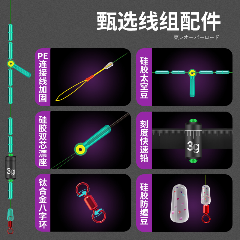 进口东丽线组成品主线配件全套正品大力马尼龙大物鱼线台钓鱼装备