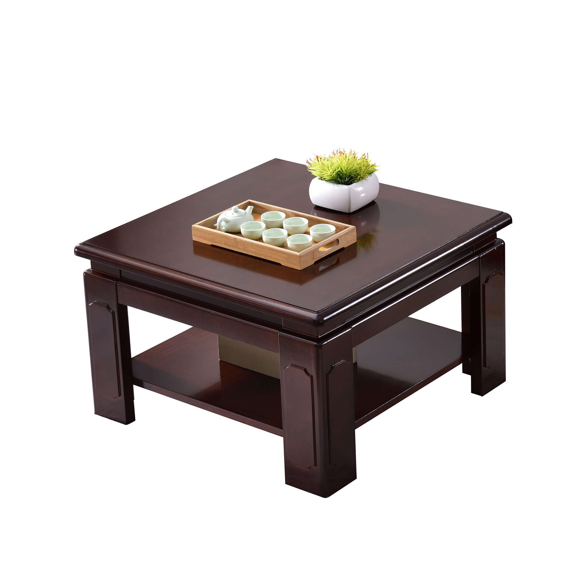 实木大方几边几双层方桌沙发方桌置物客厅中式桌子简约网红木茶几 - 图3