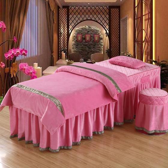 Thickened warm crystal velvet beauty bedspread set of four