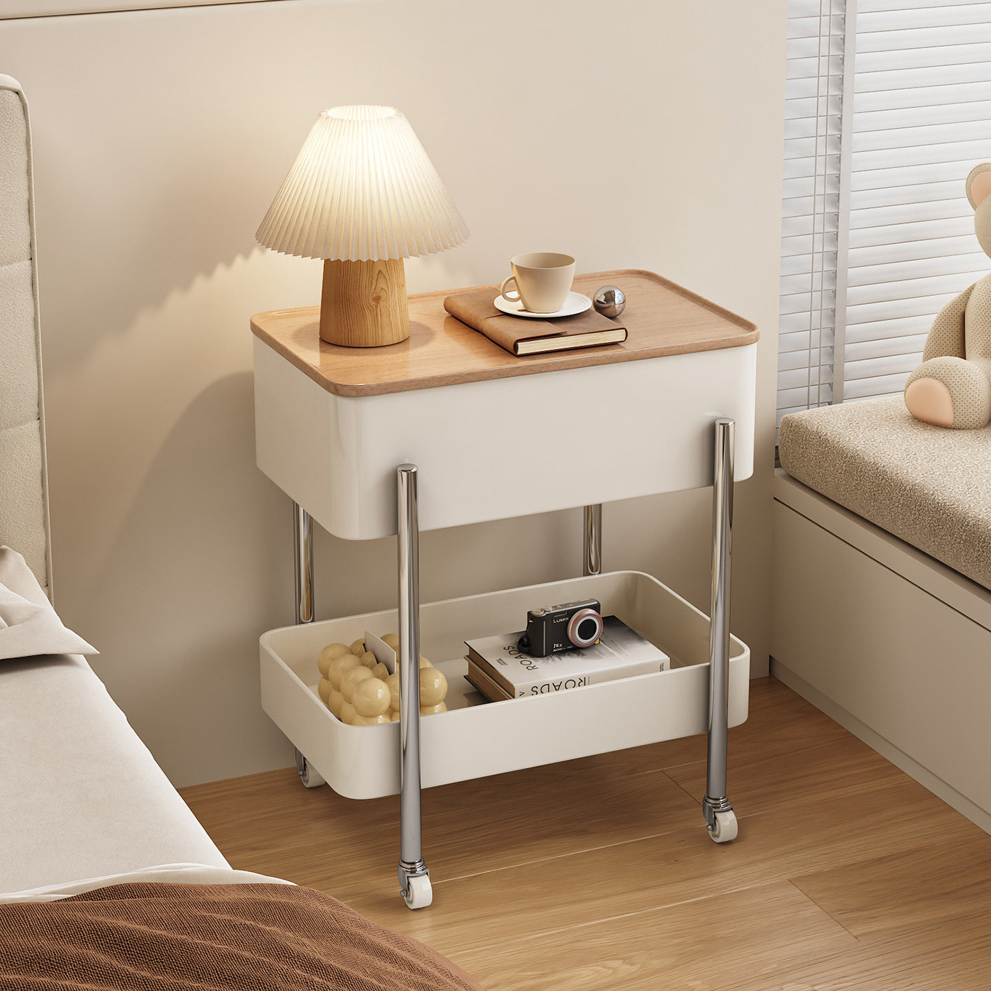 客厅移动茶几小推车沙发边几侧边柜家用零食置物架简约卧室床头柜,淘宝优惠券,粉丝福利购,淘宝优惠卷