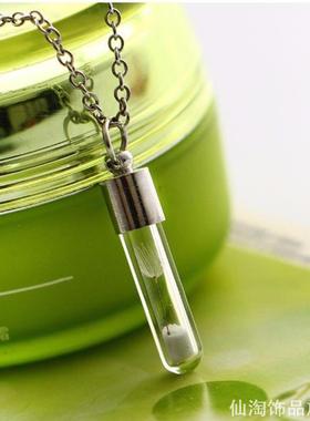 许愿玻璃瓶项链拧丝可打开迷你