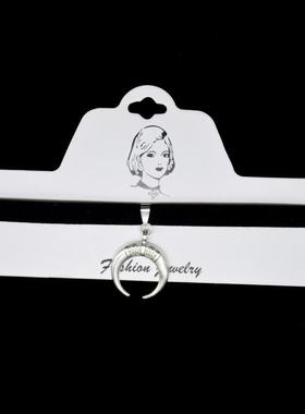 月亮锁骨链女黑色暗黑系颈带choker网红金属项链脖链嘻哈ins复古