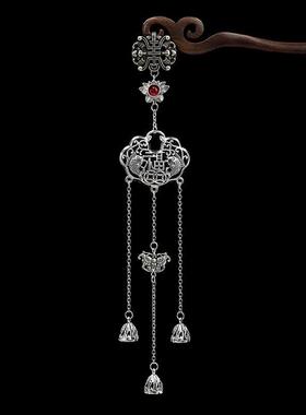 中国风旗袍盘扣配饰高级感流苏汉服腰佩长款古风吊坠压襟挂件禁步