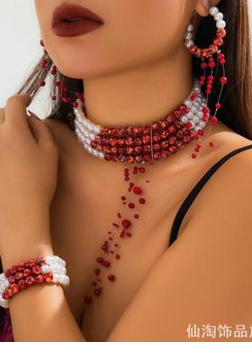 万圣节哥特风鬼新娘吸血鬼配饰