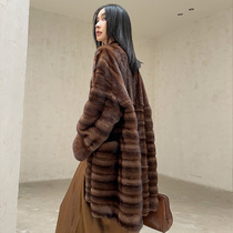 2024 winter new fur import Purple Javi grade Velvet Mink Reworked Sichuan Knife Mink Fur Coat The Whole Mink Coat