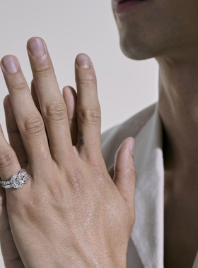 JH手工编织纯银戒指原创设计小众