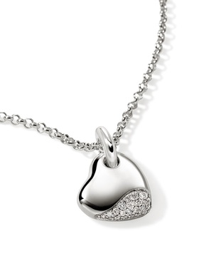 JH爱心白钻吊坠项链轻奢高级礼物