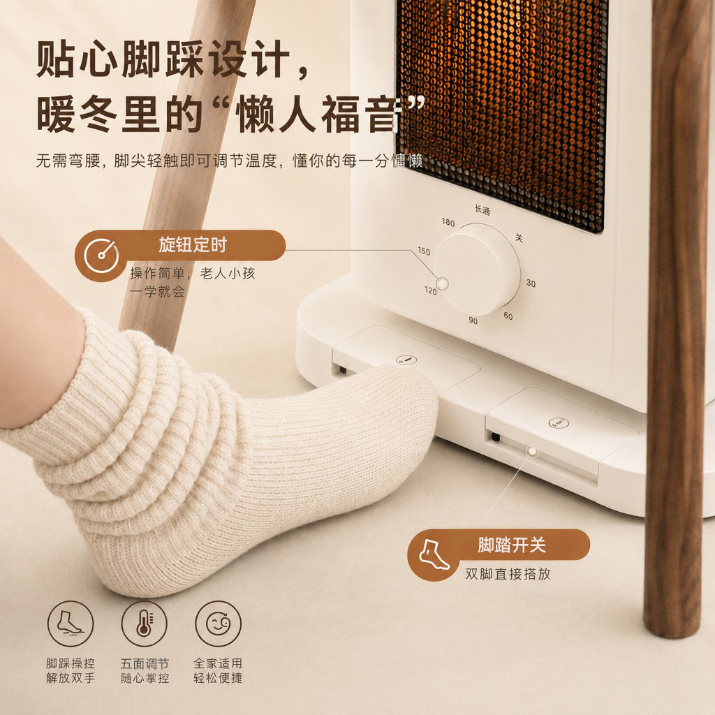 Five-sided grill single-sided single-control heater