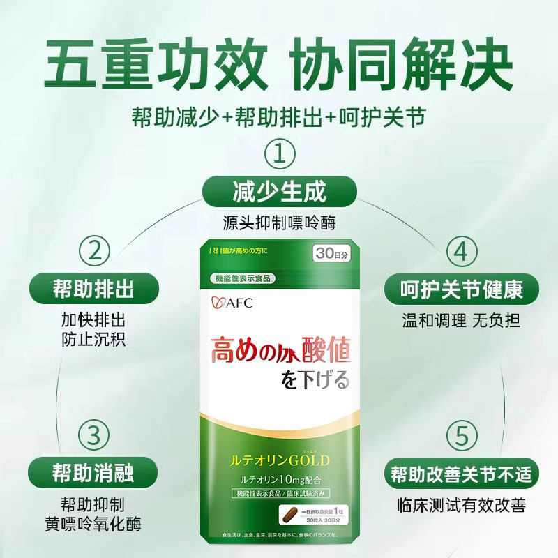 AFC木犀草素酸值平衡代谢嘌呤酸友常备关节保健品非芹菜西芹籽药