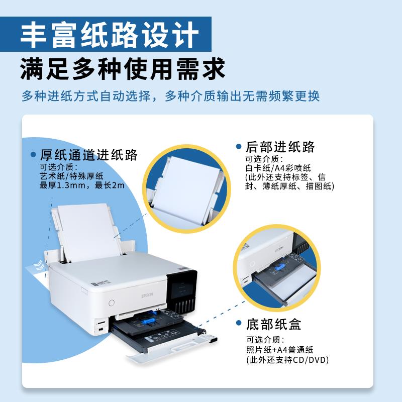 L8168墨仓式彩色照片打印一体机扫描复印六6色连供无线8188 - 图1