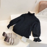 Кружевной шелковый приятный телу утепленный пуховик, европейский стиль, детская одежда