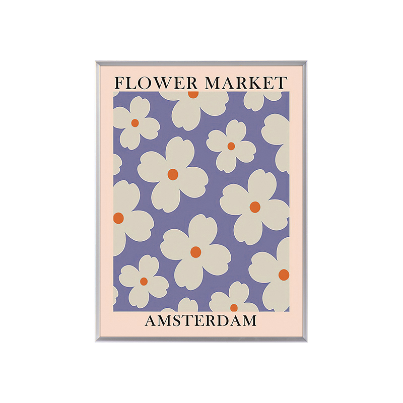 港画 Flower Market斗柜摆件AMSTERDAM小清新北欧ins碎花装饰画 - 图0