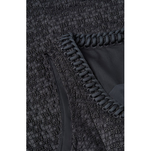 小香风无袖连衣裙 ochirly欧时力2024新款春装方领气质显瘦A字裙 - 图1