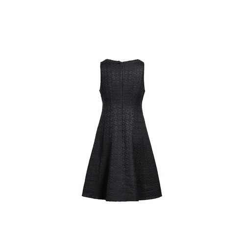 小香风无袖连衣裙 ochirly欧时力2024新款春装方领气质显瘦A字裙 - 图0