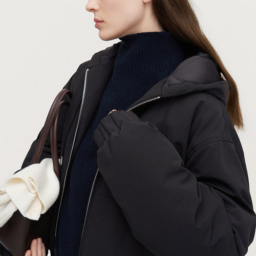 OCHIRLY欧时力 连帽羽绒服外套女上衣休闲时尚宽松2025秋冬新品 - 图2