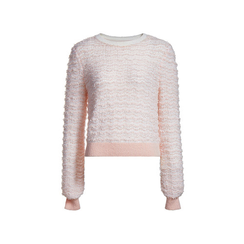 OCHIRLY欧时力珠片纱针织毛衣女 灯笼袖设计感上衣2024新款春装 - 图3