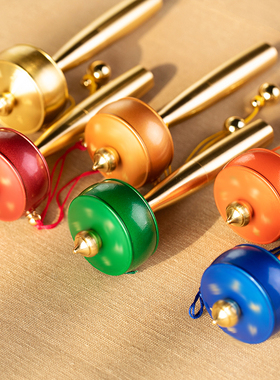 迷你黄铜小手摇转动轮转金桶