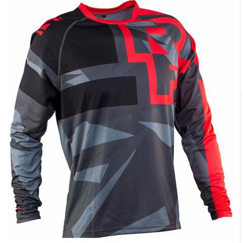 Men's Downhill Jerseys RACE FACE Mountain Bike MTB Shirts Of - 图0