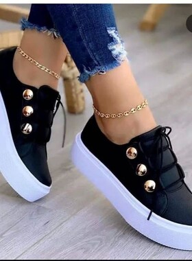 Platform Casual Sport Shoes Women's Plus Size 43 Lace Up Sne
