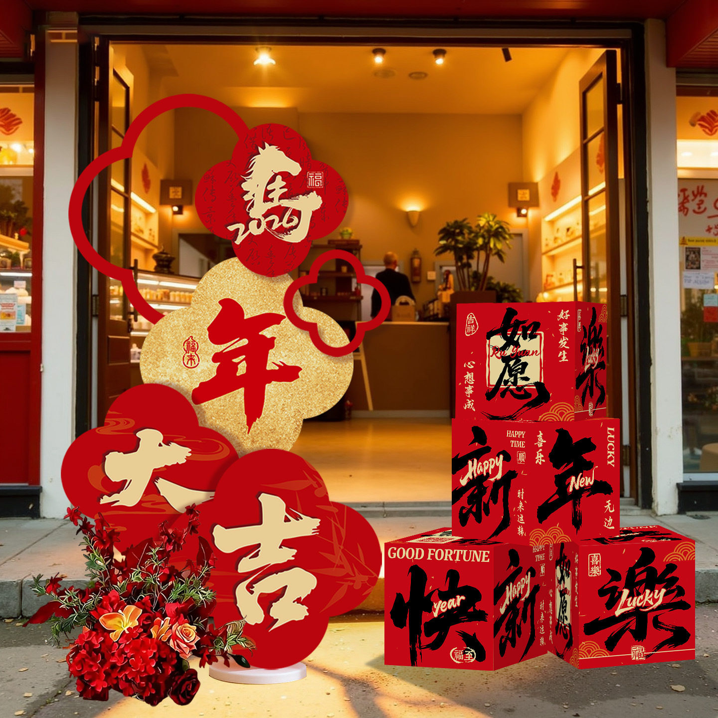 新年kt板2026新款春节过年店铺商场气氛布置用品马年客厅喜庆装饰,淘宝优惠券,粉丝福利购,淘宝优惠卷