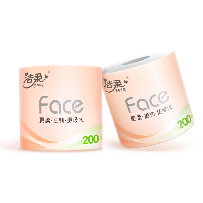 洁柔卷纸face4层加厚2000g大克重有芯卷筒纸卫生纸手厕纸巾实惠装-图1