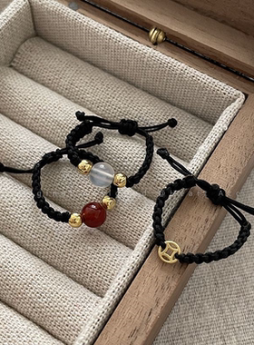 戒指女粗胖手大号大圈口戒指女有钱花戒指食指戒指网红送闺蜜