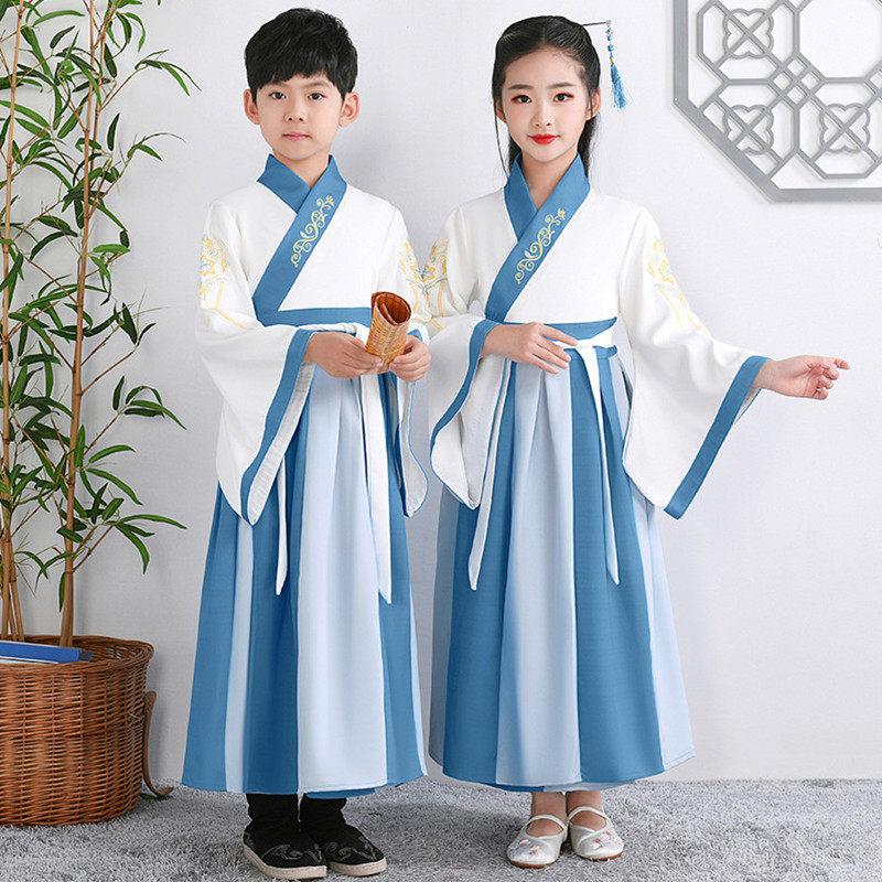 古代儿童男童古装中小学生汉服 欣思黛民族服装/舞台装