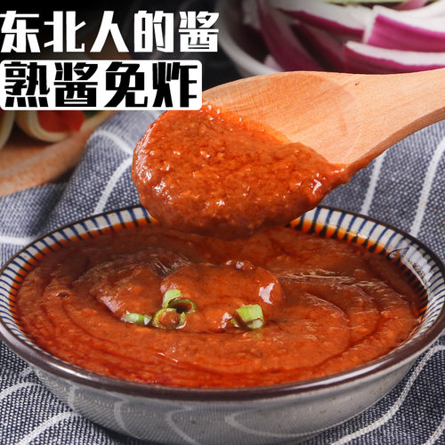 营宝熟酱408g*3东北大酱黄豆酱农家特产拌饭拌面即食调味酱 - 图0