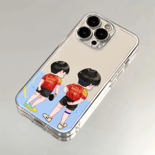 莎头拥抱适用OPPORENO14/12PRO手机壳oppo孙颖莎Reno11/10/9/8/7/6/5/4周边z奥运会R15透明R17/OPPOReno16套 - 图2