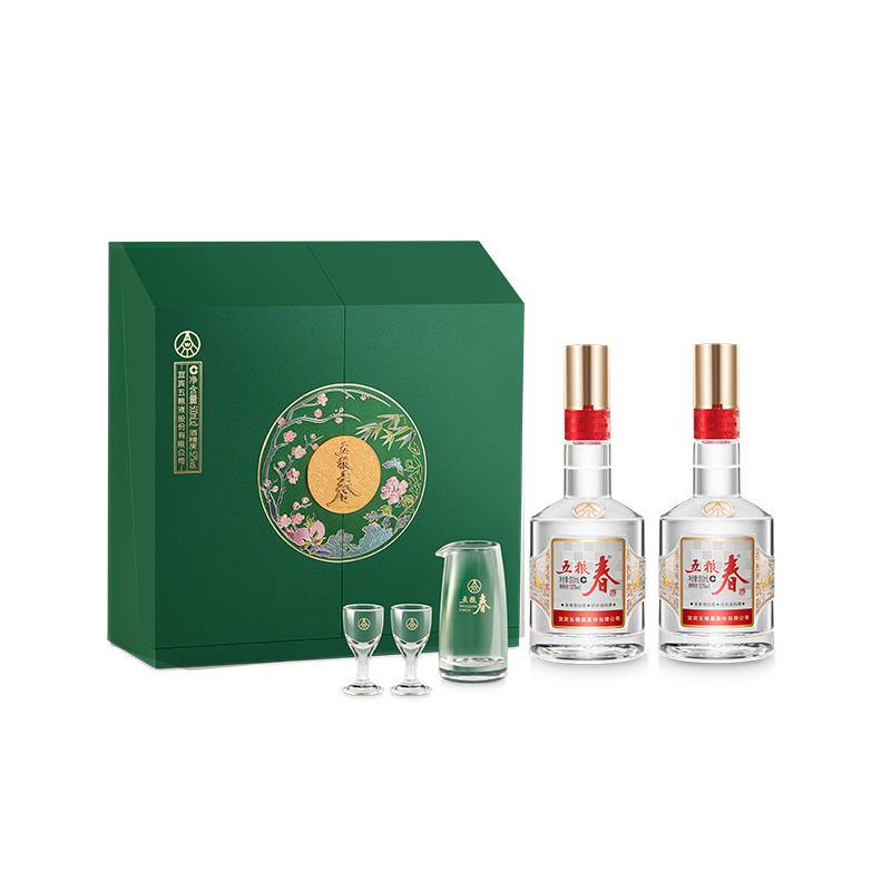 【酒厂直营】五粮春菁萃礼盒52度500mL*2瓶带酒具佳节礼赠-图2