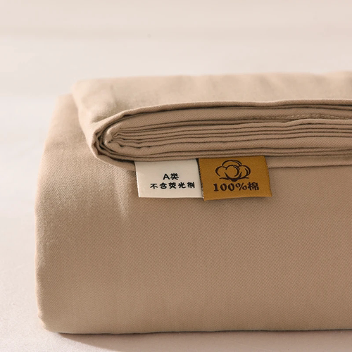 60支A类母婴级纯棉床单单件100全棉磨毛四季通用被单枕头套三件套 - 图1