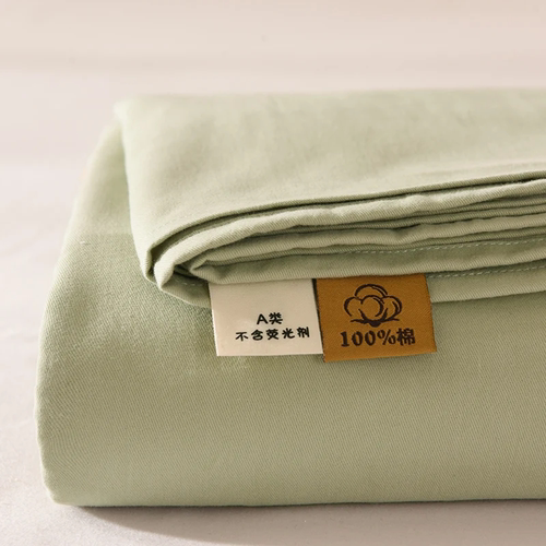 60支A类母婴级纯棉床单单件100全棉磨毛四季通用被单枕头套三件套 - 图0