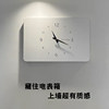 Meter box decorative painting with clock living room simple wall clock switch distribution box blocking vertical real clock without punching