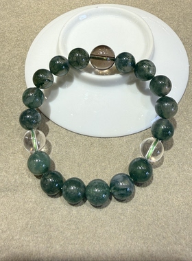 瑞涵琪原创设计天然水草玛瑙单圈男女款多宝手串情侣礼物专属品上