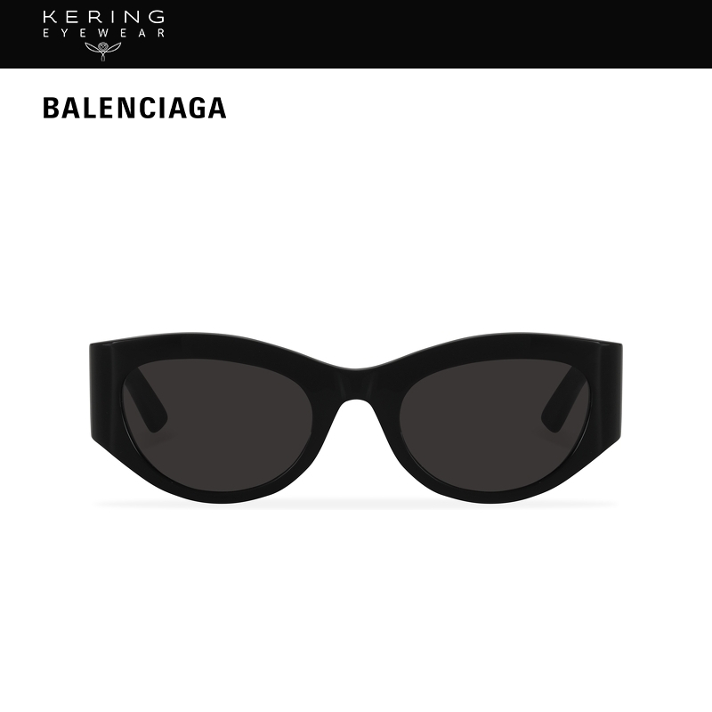 【新款】开云眼镜 巴黎世家Balenciaga黑超窄框太阳眼镜BB0330SK - 图1