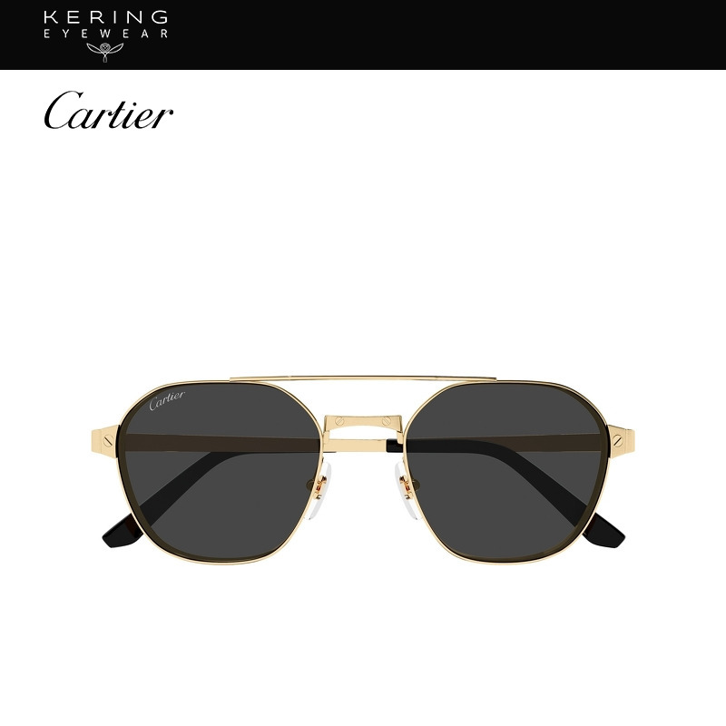 【新款】开云眼镜卡地亚Cartier飞行员防晒偏光太阳镜墨镜CT0571S - 图2