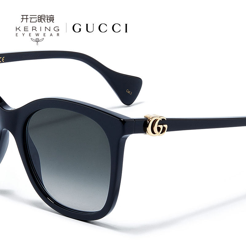 gucci猫眼黑框板材太阳开云眼镜 开云眼镜太阳眼镜