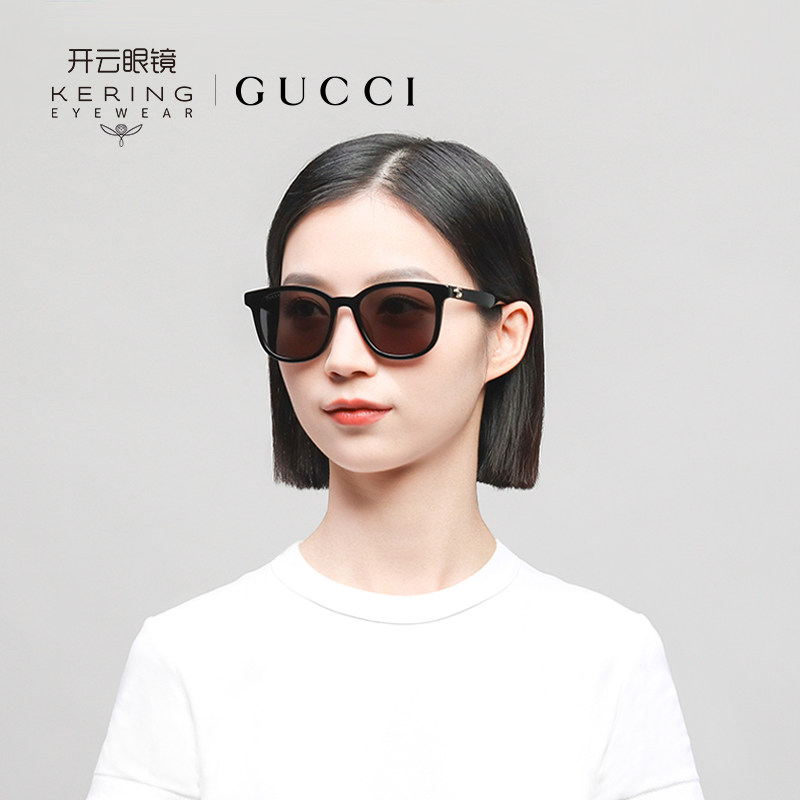 gucci方形板材太阳墨镜感开云眼镜 开云眼镜太阳眼镜