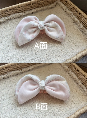 原创手作香蕉夹高级感小众头饰女大学生蕾丝花边扎发绳蝴蝶结发夹