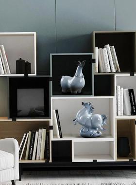 高档摆件官窑陶瓷手工室内装饰马踏祥云高升开业礼品过年送礼收藏