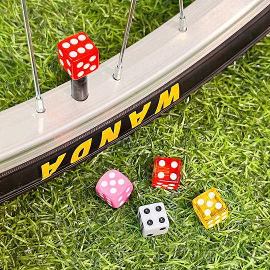 Bicycle valve cover 2025 new style personalized dice