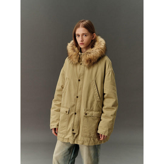 CountryMoment Fur Collar Park Cotton Suit