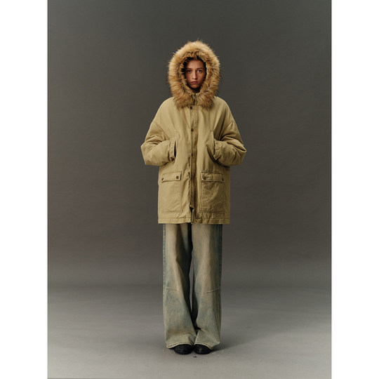 CountryMoment Fur Collar Park Cotton Suit