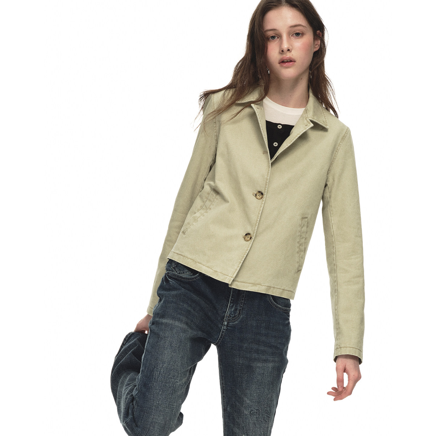 CountryMoment 英伦老钱风 小翻领合身短外套女春秋休闲正肩夹克,淘宝优惠券,粉丝福利购,淘宝优惠卷