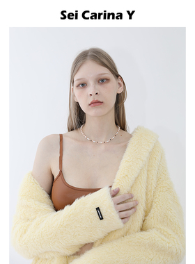 SeiCarinaY粉色隔片串珠项链