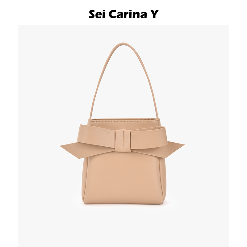 [7折]Sei Carina Y立体蝴蝶结方形手提包女手拎新款小众设计包 - 图3
